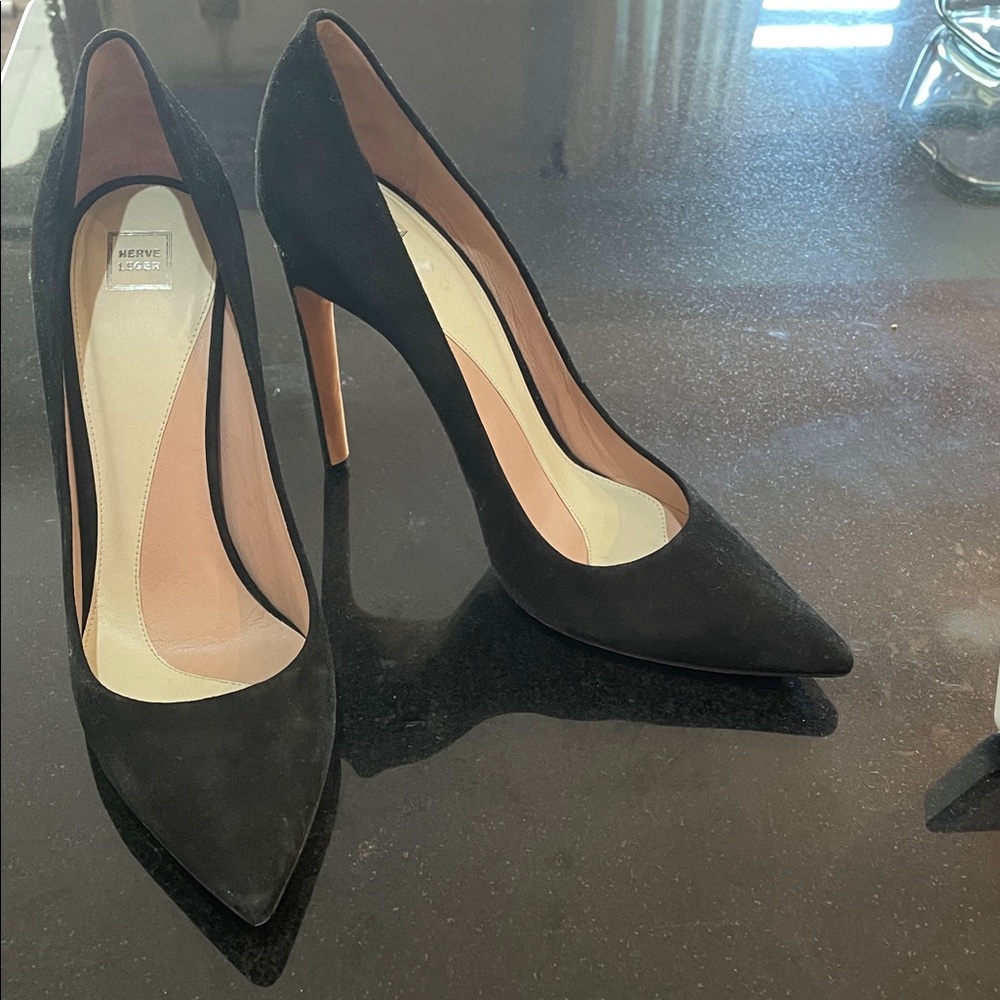 Herve Ledger Classic Black Heels